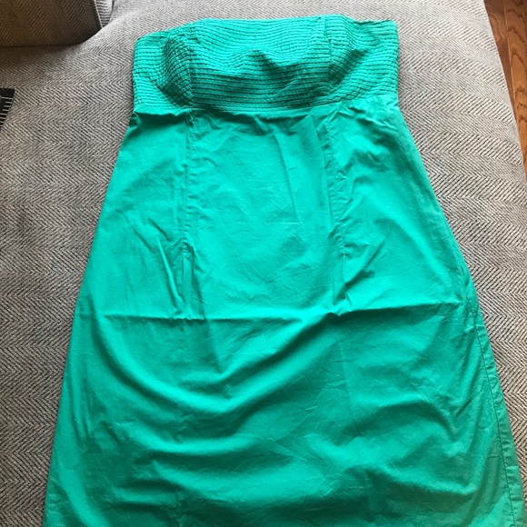 4/$20 Gap green strapless dress size small - Picture 3 of 6
